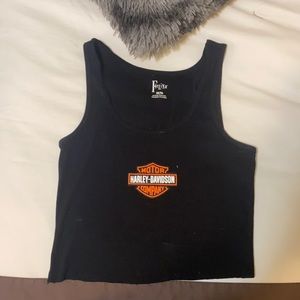 ON HOLD! Cropped black Harley Davidson tank top